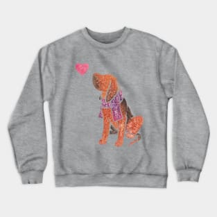 Watercolour Bloodhound Crewneck Sweatshirt